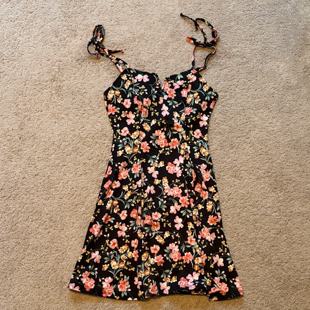 Lily Rose Black Floral Dress